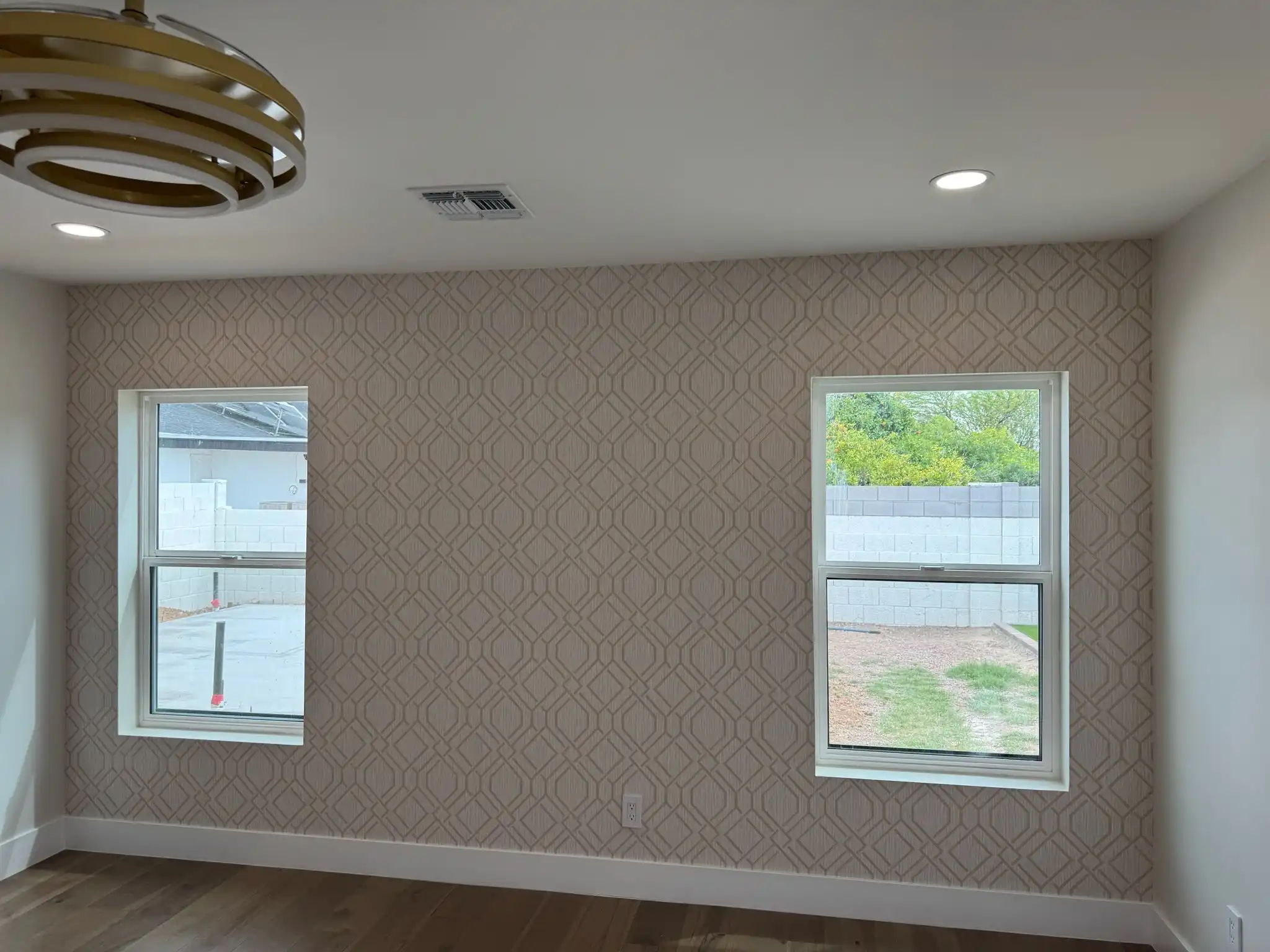Historic home wallpaper restoration detail in Georgia